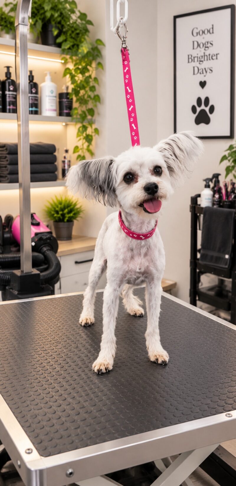 Hondje klaar voor de trimbeurt